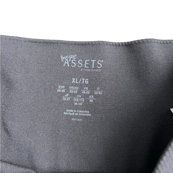 Assets Spanx Black Gray Camo Shaping Leggings XL - Picture 4 of 7